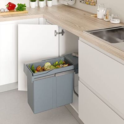 Cubo de Basura Cocina - 40L - Compatible con Armarios de 300mm Cubo de Basura Cocina - 40L - Compatible con Armarios de 300mm