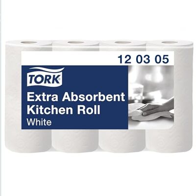 Tork Rollo de cocina ultrarresistente/Premium / 3 capas/Papel multiuso / 48 bobinas x 12,2 m de largo/color blanco Tork Rollo de cocina ultrarresistente/Premium / 3 capas/Papel multiuso / 48 bobinas x 12,2 m de largo/color blanco