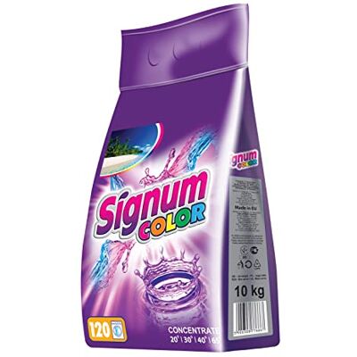 Signum COLOR (120 Lavados) detergente en polvo 10 kg detergente para láminas Signum COLOR (120 Lavados) detergente en polvo 10 kg detergente para láminas