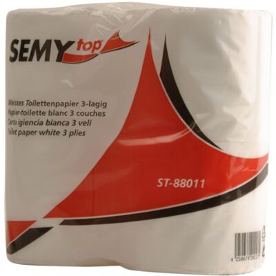 Semy Top Papel higiénico (3 capas, 200 hojas, 8 paquetes de 4 unidades), color blanco Semy Top Papel higiénico (3 capas, 200 hojas, 8 paquetes de 4 unidades), color blanco