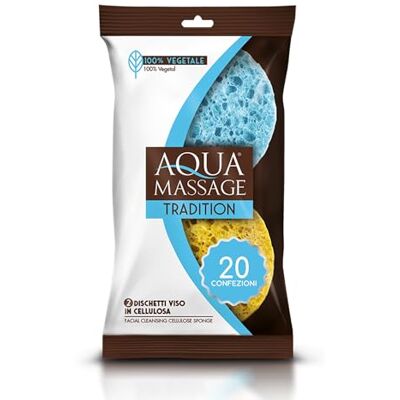 Arix 40 discos faciales de celulosa de la línea Aqua Massage Tradition, discos desmaquillantes de celulosa 100% natural, discos desmaquillantes – 20 paquetes Arix 40 discos faciales de celulosa de la línea Aqua Massage Tradition, discos desmaquillantes de celulosa 100% natural, discos desmaquillantes – 20 paquetes