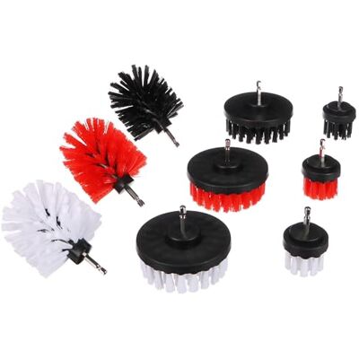 SIXTOL Set de cepillos rotativos para Taladro Limpieza de Coche y hogar 9 Piezas SIXTOL Set de cepillos rotativos para Taladro Limpieza de Coche y hogar 9 Piezas