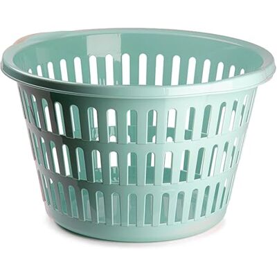 AC Cesta para la Ropa Redonda Pongotodo de plástico Cesta Colada Redonda Ideal para el almenamiento y organizión de la ropa Ø 45 x 28 cm Color Verde Pastel AC Cesta para la Ropa Redonda Pongotodo de plástico Cesta Colada Redonda Ideal para el almenamiento y organizión de la ropa Ø 45 x 28 cm Color Verde Pastel