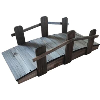Relaxdays Puente de jardín de Abeto para Exteriores, Estanque, 25 x 32 x 70, 100 kg, marrón Relaxdays Puente de jardín de Abeto para Exteriores, Estanque, 25 x 32 x 70, 100 kg, marrón
