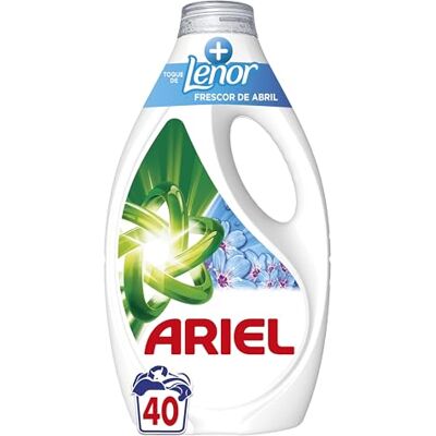 Ariel Detergente Lavadora Liquido 40 Lavados, Jabon Frescor de Abril, Limpieza Profunda Incluso en Ciclos Mas Frios Ariel Detergente Lavadora Liquido 40 Lavados, Jabon Frescor de Abril, Limpieza Profunda Incluso en Ciclos Mas Frios