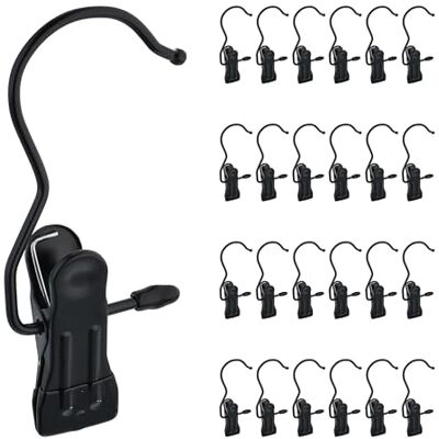 Relaxdays Perchas para Botas, Set de 25, Pinzas Engomadas para Colgar Zapatos, Ganchos Giratorios 360º, Metal, Negro Relaxdays Perchas para Botas, Set de 25, Pinzas Engomadas para Colgar Zapatos, Ganchos Giratorios 360º, Metal, Negro