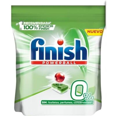 Finish Powerball 0% All in 1 Pastillas para el lavavajillas, Formato 30 pastillas Finish Powerball 0% All in 1 Pastillas para el lavavajillas, Formato 30 pastillas