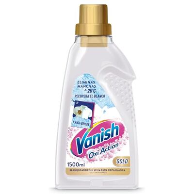 Vanish Oxi Advance Quitamanchas y blanqueador para ropa blanca, Sin lejía, Aroma Rosa, En gel, 1500 ml Vanish Oxi Advance Quitamanchas y blanqueador para ropa blanca, Sin lejía, Aroma Rosa, En gel, 1500 ml