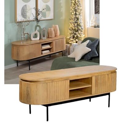 AlexandreHouse Lowboard, Mango wood, natural colors, PU 1, L. 40 cm, W. 140 cm, H. 49 cm AlexandreHouse Lowboard, Mango wood, natural colors, PU 1, L. 40 cm, W. 140 cm, H. 49 cm