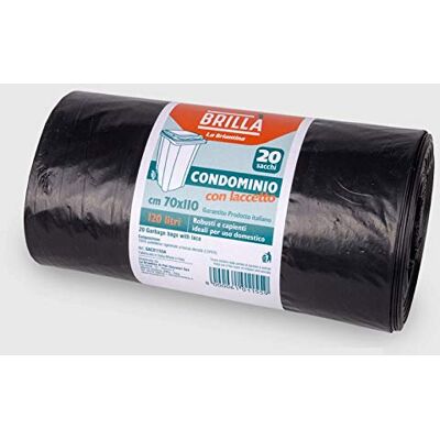 La Briantina Bolsas de Basura de Polietileno regenerado de Baja Intensidad, Negro, Grande La Briantina Bolsas de Basura de Polietileno regenerado de Baja Intensidad, Negro, Grande