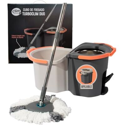 Clim Profesional Cubo Fregona TurboClim Duo Giratorio Doble Cubo Pedal Clim Profesional Cubo Fregona TurboClim Duo Giratorio Doble Cubo Pedal