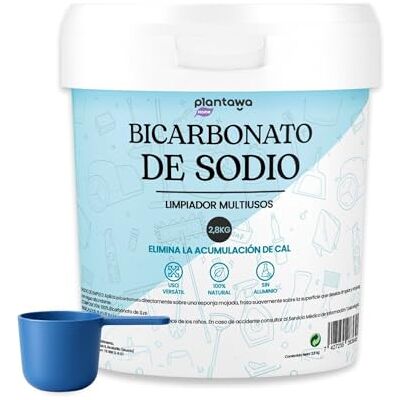 PLANTAWA Bicarbonato de Sodio 2,8kg Polvo Multiusos para Limpieza del Hogar Bicarbonato Sódico de Alta Pureza Cocina, Baño y Textiles Baking Soda Limpieza Avanzada PLANTAWA Bicarbonato de Sodio 2,8kg Polvo Multiusos para Limpieza del Hogar Bicarbonato Sódico de Alta Pureza Cocina, Baño y Textiles Baking Soda Limpieza Avanzada