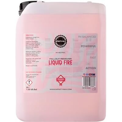 Infinity Liquid Fire 20L removedor de Hierro y Limpiador de Ruedas pH Neutro, Alta Resistencia, Seguro en Pintura, Llantas y Pinzas, Libre de ácidos, Elimina contaminación y Polvo de Frenos. Infinity Liquid Fire 20L removedor de Hierro y Limpiador de Ruedas pH Neutro, Alta Resistencia, Seguro en Pintura, Llantas y Pinzas, Libre de ácidos, Elimina contaminación y Polvo de Frenos.