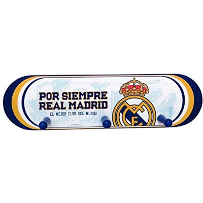 Real Madrid Perchero de pared de madera ( ) Real Madrid Perchero de pared de madera ( )