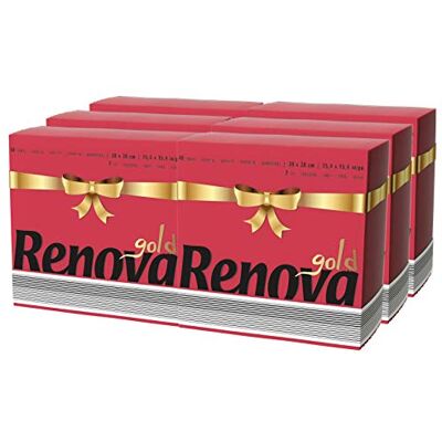 RENOVA Servilletas de Mesa, Color Rojo 6 Packs RENOVA Servilletas de Mesa, Color Rojo 6 Packs
