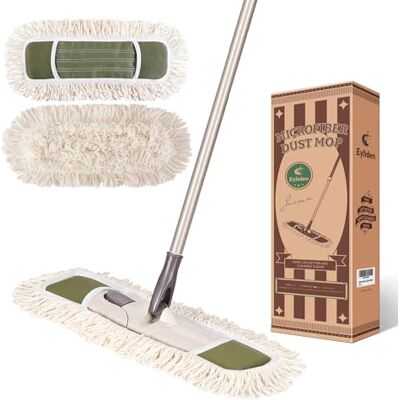 Eyliden Trapeador de polvo, mopas de microfibra para limpieza de suelos, con mango ajustable en altura y 2 almohadillas lavables, mopa de limpieza de suelos húmedos y secos para madera dura, azulejos, Eyliden Trapeador de polvo, mopas de microfibra para limpieza de suelos, con mango ajustable en altura y 2 almohadillas lavables, mopa de limpieza de suelos húmedos y secos para madera dura, azulejos,
