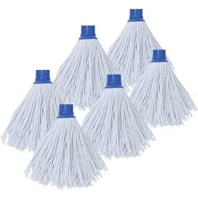 MSV Juego de 6 Paños de Recambio para Mopa de Algodón 150gr Blanco MSV Juego de 6 Paños de Recambio para Mopa de Algodón 150gr Blanco