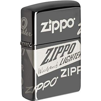 Zippo – Logo Design Black Ice – Mechero para tormentas, Recargable, en Caja de Regalo () Zippo – Logo Design Black Ice – Mechero para tormentas, Recargable, en Caja de Regalo ()