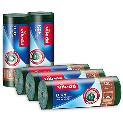 Vileda Bolsa de Basura Ecobag 100% Reciclado, 30 L, 270 Unidades Vileda Bolsa de Basura Ecobag 100% Reciclado, 30 L, 270 Unidades