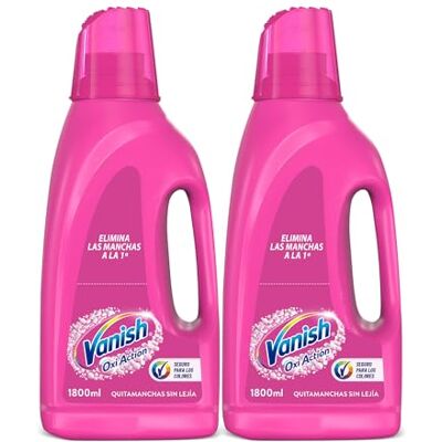 Vanish Oxi Action Quitamanchas para Ropa Blanca y de Color, en Gel, Sin Lejía Pack de 2 x 1800 ml Vanish Oxi Action Quitamanchas para Ropa Blanca y de Color, en Gel, Sin Lejía Pack de 2 x 1800 ml