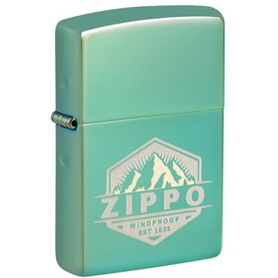 Zippo Encendedor Resistente al Viento, diseño al Aire Libre, Verde Pulido, láser de Dos Tonos, Recargable, Reutilizable, diseño Resistente al Viento, Viene en Caja de Regalo, Fabricado en Estados Zippo Encendedor Resistente al Viento, diseño al Aire Libre, Verde Pulido, láser de Dos Tonos, Recargable, Reutilizable, diseño Resistente al Viento, Viene en Caja de Regalo, Fabricado en Estados