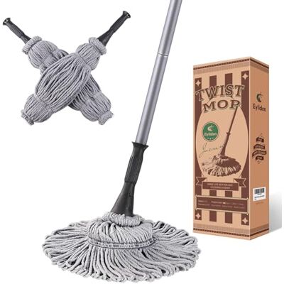 Eyliden Mopa con 2 Cabezales Reutilizables, trapeador Giratorio fácil de escurrir, con Mango Largo de 57.5 Pulgadas, mopas húmedas para Limpieza de Suelos, Limpieza de hogar Comercial, Madera Dura, Eyliden Mopa con 2 Cabezales Reutilizables, trapeador Giratorio fácil de escurrir, con Mango Largo de 57.5 Pulgadas, mopas húmedas para Limpieza de Suelos, Limpieza de hogar Comercial, Madera Dura,