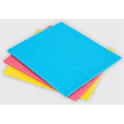 La Briantina Daniel Juego de 3 paños de Esponja extrapubles, para la Limpieza de Todas Las Superficies, 16 x 18 cm, Paquete de 3 Unidades Reutilizables, Colores Surtidos La Briantina Daniel Juego de 3 paños de Esponja extrapubles, para la Limpieza de Todas Las Superficies, 16 x 18 cm, Paquete de 3 Unidades Reutilizables, Colores Surtidos
