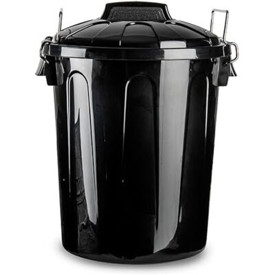 AC Cubo de Basura con asa metálica 100 L Cubo basura para exterior e interior Cubo de almenaje Fabricado en plástico Ideal para el hogar, trabajo, hostelería, etc Color Negro AC Cubo de Basura con asa metálica 100 L Cubo basura para exterior e interior Cubo de almenaje Fabricado en plástico Ideal para el hogar, trabajo, hostelería, etc Color Negro