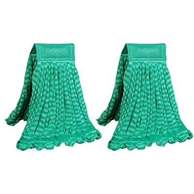 Dirt Rusher Cabezal de fregona de tubo de microfibra: mopa húmeda comercial para limpieza de suelos, ultra absorbente, de secado rápido y universal, sin arañazos (paquete de 2) Dirt Rusher Cabezal de fregona de tubo de microfibra: mopa húmeda comercial para limpieza de suelos, ultra absorbente, de secado rápido y universal, sin arañazos (paquete de 2)