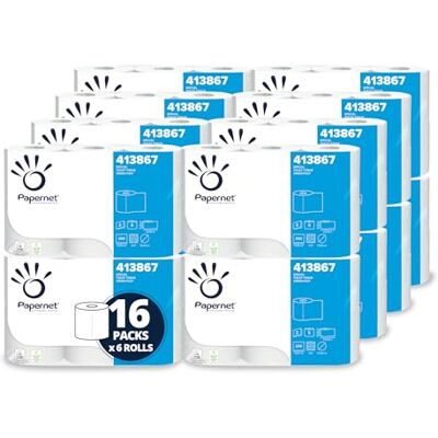 Papernet Special Papel Higiénico, Celulosa Pura, 2 Capas, 6 Rollos, Blanco Papernet Special Papel Higiénico, Celulosa Pura, 2 Capas, 6 Rollos, Blanco