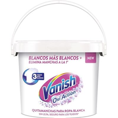 Vanish Oxi Action Quitamanchas y Blanqueador para Ropa Blanca, en Polvo, Sin Lejía, 2.4 kg Vanish Oxi Action Quitamanchas y Blanqueador para Ropa Blanca, en Polvo, Sin Lejía, 2.4 kg