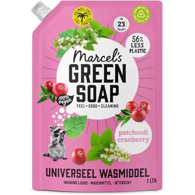 Marcel's Green Soap Recambio de detergente para ropa de color pachulí y arándano rojo Líquido de lavado Libre de aceite de palma y microplásticos 100% respetuoso con el medio ambiente 100% Marcel's Green Soap Recambio de detergente para ropa de color pachulí y arándano rojo Líquido de lavado Libre de aceite de palma y microplásticos 100% respetuoso con el medio ambiente 100%