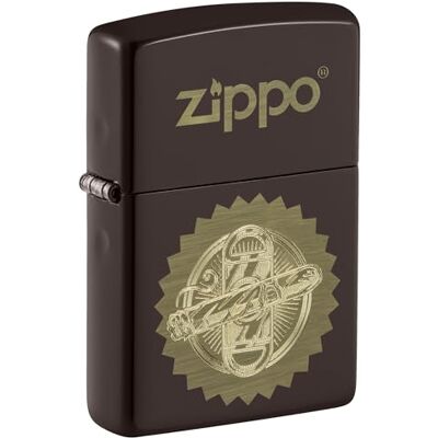Zippo Sturmfeuerzeug Cigar and Cutter, Brown, Laser Engrave-Auto Engrave Nachfüllbar Wiederverwendbar Windfestes Design Geschenkbox Made in USA Zippo Sturmfeuerzeug Cigar and Cutter, Brown, Laser Engrave-Auto Engrave Nachfüllbar Wiederverwendbar Windfestes Design Geschenkbox Made in USA