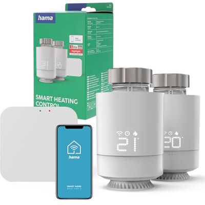 Hama Pack de termostatos de radiador Inteligente, extensión para Control de calefacción por WiFi Hama Pack de termostatos de radiador Inteligente, extensión para Control de calefacción por WiFi