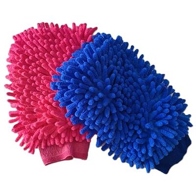 BesMelody Guantes de limpieza de casa y lavado de automóviles, guantes de microfibra para quitar el polvo del hogar, lavar y limpiar el esmalte más rápido (paquete de 2, rosa/azul) BesMelody Guantes de limpieza de casa y lavado de automóviles, guantes de microfibra para quitar el polvo del hogar, lavar y limpiar el esmalte más rápido (paquete de 2, rosa/azul)