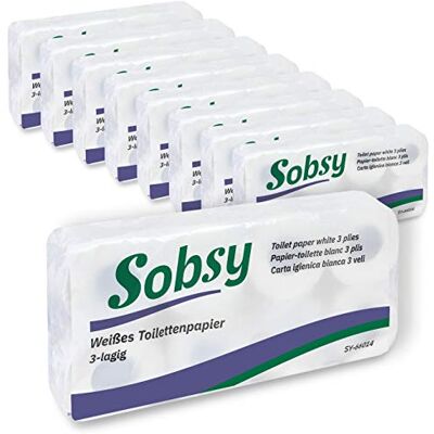 SOBSY Papel higiénico de 3 capas. Celulosa, 250 Bl SOBSY Papel higiénico de 3 capas. Celulosa, 250 Bl