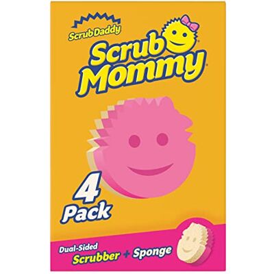 Scrub Daddy Scrub Mommy Estropajo de Doble Cara, Esponja para Lavar Platos y Limpieza Baño, Antiarañazos, Antibacteriana y Reutilizable Esponja Cocina Raspadora Flextexture Paquete de 4 Scrub Daddy Scrub Mommy Estropajo de Doble Cara, Esponja para Lavar Platos y Limpieza Baño, Antiarañazos, Antibacteriana y Reutilizable Esponja Cocina Raspadora Flextexture Paquete de 4