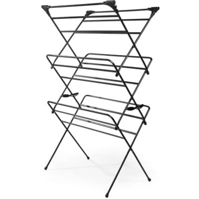 Beldray Drymax tendedero de Interior, 16 m, Barras Anchas y Planas Ganchos extensibles, 20 pinzas para calcetines y ropa delicada, plegado acordeón, bloqueo, montado, acero Beldray Drymax tendedero de Interior, 16 m, Barras Anchas y Planas Ganchos extensibles, 20 pinzas para calcetines y ropa delicada, plegado acordeón, bloqueo, montado, acero