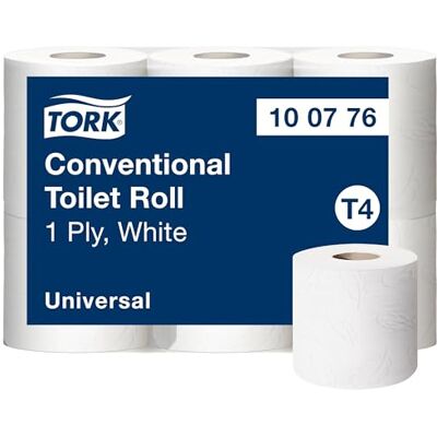 Tork Conventional Toilet Roll Universal 1 Ply Tork Conventional Toilet Roll Universal 1 Ply