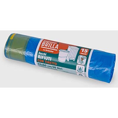 La Briantina Bolsas de Basura, Polietileno, Azul, 52 x 60 cm, 15 Unidades La Briantina Bolsas de Basura, Polietileno, Azul, 52 x 60 cm, 15 Unidades
