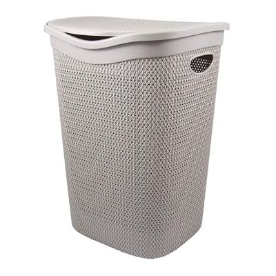 Avilia Cesto para la ropa sucia con diseño trenzado, 55 l, color pardo – Cesto para la ropa con ventilación, polipropileno duradero, 39,5 x 63,5 x 36 cm Avilia Cesto para la ropa sucia con diseño trenzado, 55 l, color pardo – Cesto para la ropa con ventilación, polipropileno duradero, 39,5 x 63,5 x 36 cm
