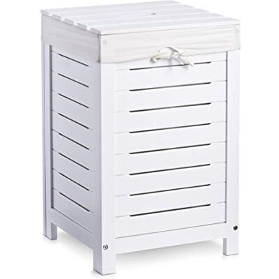 Zeller Cajón para Ropa de Lavar, Madera, Blanco, 35x35x55 cm Zeller Cajón para Ropa de Lavar, Madera, Blanco, 35x35x55 cm