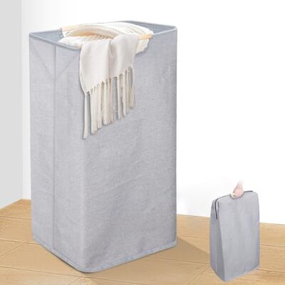 Zivacate 100L Cesto Ropa Sucia, XL Extra Grande, Cesto para Ropa Sucia Plegable, Cesto para Ropa su cia con un mango de madera, Cesta de Ropa Sucia para Lavandería Dormitorio Baño Gris Zivacate 100L Cesto Ropa Sucia, XL Extra Grande, Cesto para Ropa Sucia Plegable, Cesto para Ropa su cia con un mango de madera, Cesta de Ropa Sucia para Lavandería Dormitorio Baño Gris