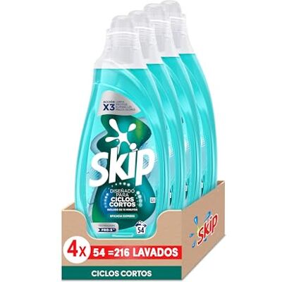 Skip Detergente Líquido Ciclos Cortos Eficacia Express 54 Lav x 4 Skip Detergente Líquido Ciclos Cortos Eficacia Express 54 Lav x 4
