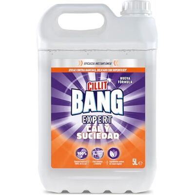 Cillit Bang Cal y Suciedad, potente limpiador baño, cocina, formato bidón de 5L Cillit Bang Cal y Suciedad, potente limpiador baño, cocina, formato bidón de 5L