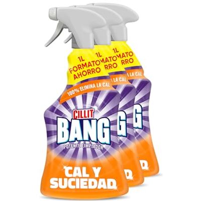 Cillit Bang Cal y Suciedad, potente limpiador baño, cocina, formato spray Pack de 3 x 1 L, total 3 L Cillit Bang Cal y Suciedad, potente limpiador baño, cocina, formato spray Pack de 3 x 1 L, total 3 L