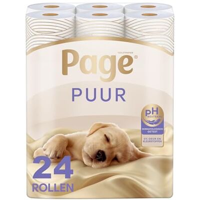 Page papel higiénico Papel higiénico puro 24 rollos Paquete de ventaja Page papel higiénico Papel higiénico puro 24 rollos Paquete de ventaja