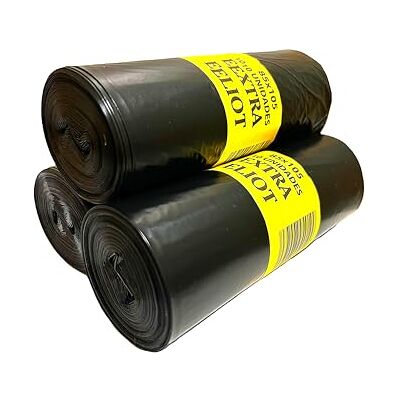 Genérico Bolsas de basura 100L Eliot EXTRA (30 bolsas)-Pack 3 rollos 85x105 cm negras, ultraresistentes, reforzadas y de gran capacidad. Para cubos industriales o comunitarios Genérico Bolsas de basura 100L Eliot EXTRA (30 bolsas)-Pack 3 rollos 85x105 cm negras, ultraresistentes, reforzadas y de gran capacidad. Para cubos industriales o comunitarios