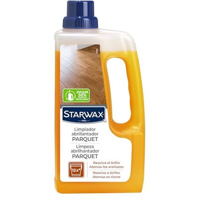 STARWAX Mantenimiento Brillante Parqué, 1L 2 en 1, limpia y disimula los arañazos, realza el tono, sin aclarado STARWAX Mantenimiento Brillante Parqué, 1L 2 en 1, limpia y disimula los arañazos, realza el tono, sin aclarado