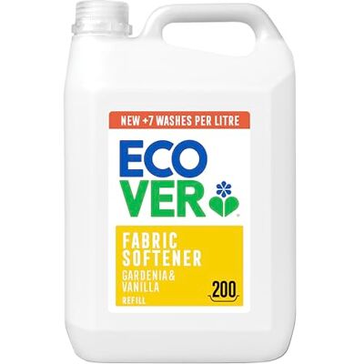 Ecover Suavizante de relleno, proporciona un lavado suave y suave, aroma a gardenia y vainilla, 200 lavados, 1 x 5 l Ecover Suavizante de relleno, proporciona un lavado suave y suave, aroma a gardenia y vainilla, 200 lavados, 1 x 5 l
